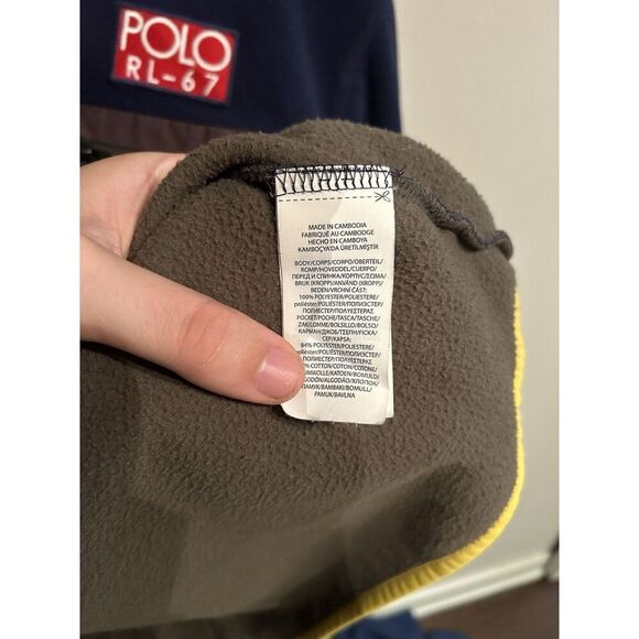 POLO RALPH LAUREN Fleece Pullover Jacket 1/4 Snap Camo RLPC 67 Men's Size Large - Picture 8 of 10